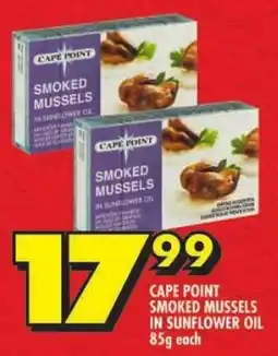 Shoprite Cape point smoked mussels in sunflower oil offer
