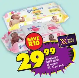 Shoprite Johnson's baby wipes offer
