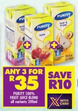 Shoprite Purity 100% fruit juice blend offer