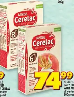 Shoprite Nestlé cerelac baby cereal with milk offer