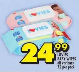 Shoprite Lovies baby wipes offer