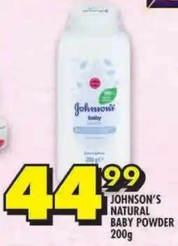 Shoprite Johnson's natural baby powder offer