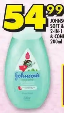 Shoprite Johnson's soft & shiny 2-in-1 shampoo & conditioner offer