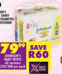 Shoprite Johnson's baby wipes offer