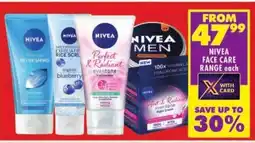 Shoprite Nivea face care range offer
