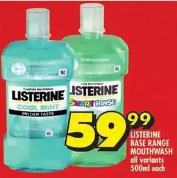 Shoprite Listerine base range mouthwash offer
