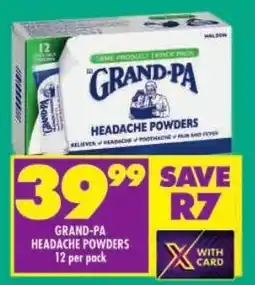 Shoprite Grand-pa headache powders offer