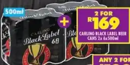 Shoprite Carling black label beer cans offer