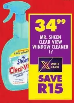 Shoprite Mr. sheen clear view window cleaner offer
