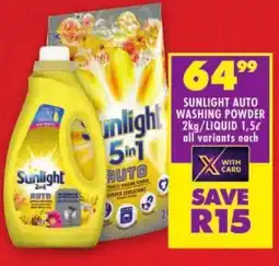 Shoprite Sunlight auto washing powder/ liquid offer