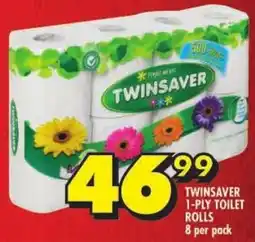 Shoprite Twinsaver 1-ply toilet rolls offer