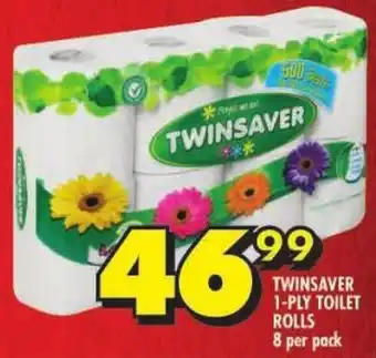 Shoprite Twinsaver 1-ply toilet rolls offer
