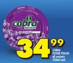 Shoprite Cobra floor polish offer
