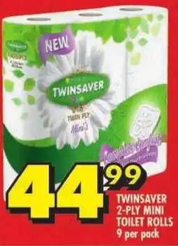 Shoprite Twinsaver 2-ply mini toilet rolls offer