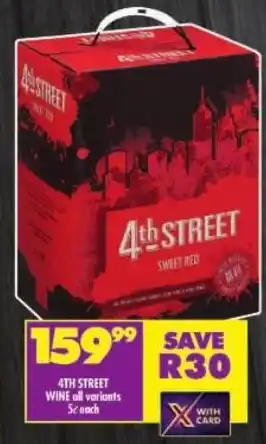 Shoprite 4th street wine offer