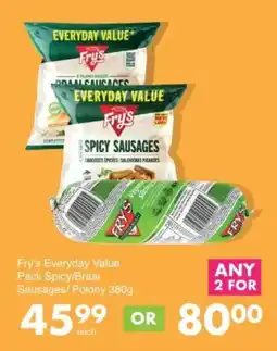 Save Hyper Fry's Everyday Value Pack Spicy/ Braai Sausages/ Polony offer
