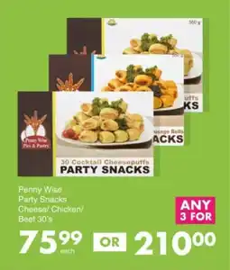 Save Hyper Penny Wise Party Snacks Cheese/ Chicken/ Beef offer