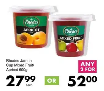 Save Hyper Rhodes Jam In Cup Mixed Fruit/ Apricot offer