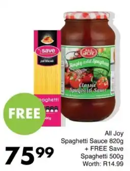 Save Hyper All Joy Spaghetti Sauce offer