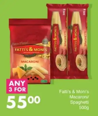 Save Hyper Fatti's & Moni's Macaroni/ Spaghetti offer