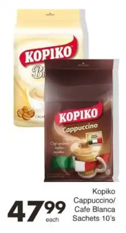 Save Hyper Kopiko Cappuccino/ Cafe Blanca Sachets offer