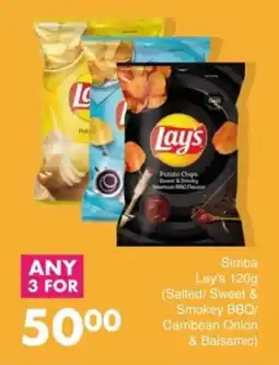 Save Hyper Simba Lay's Salted/ Sweet & Smokey BBQ/ Carribean Onion & Balsamic offer