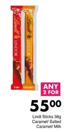 Save Hyper Lindt Sticks Caramel/ Salted Caramel/ Milk offer