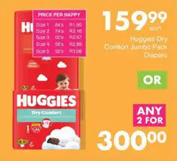 Save Hyper Huggies Dry Comfort Jumbo Pack Diapers offer