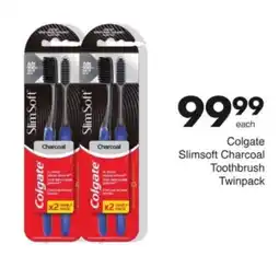 Save Hyper Colgate Slimsoft Charcoal Toothbrush Twinpack offer