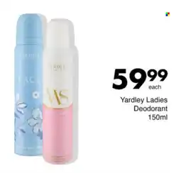 Save Hyper Yardley Ladies Deodorant offer