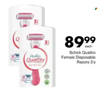 Save Hyper Schick Quattro Female Disposable Razors offer