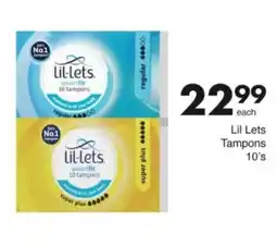 Save Hyper Lil Lets Tampons offer