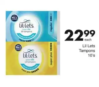 Save Hyper Lil Lets Tampons offer