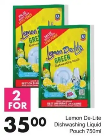 Save Hyper Lemon De-Lite Dishwashing Liquid Pouch offer