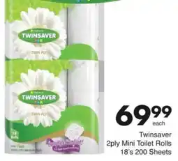 Save Hyper Twinsaver 2ply Mini Toilet Rolls offer