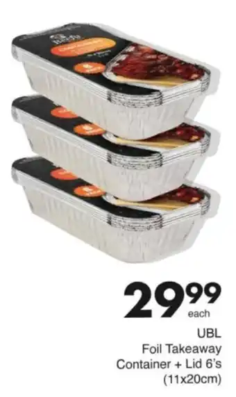 Save Hyper UBL Foil Takeaway Container + Lid offer
