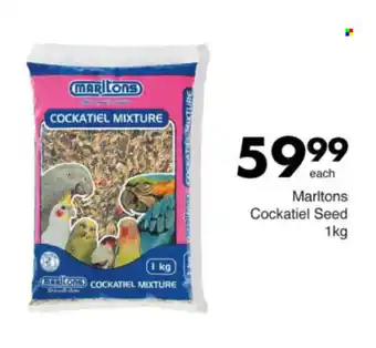Save Hyper Marltons Cockatiel Seed offer