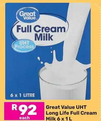 Game Great Value UHT Long Life Full Cream Milk offer