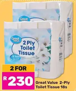 Game Great Value 2-Ply Toilet Tissue offer