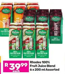 Game Rhodes 100% Fruit Juice Blend Assorted offer