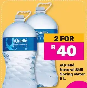 Game aQuellé Natural Still Spring Water offer