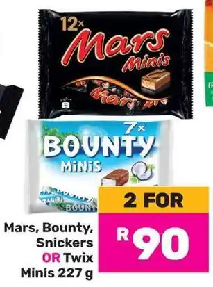 Game Mars, Bounty, Snickers OR Twix Minis offer