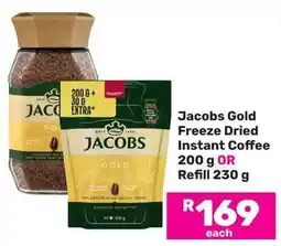 Game Jacobs Gold Freeze Dried Instant Coffee Refill offer