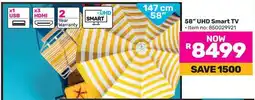 Game SAMSUNG 58" UHD Smart TV offer