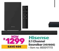 Game Hisense 2.1 Channel Soundbar offer
