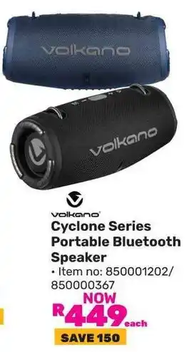 Game Volkano Cyclone Series Portable Bluetooth Speaker offer