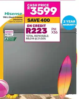 Game Hisense Chest Freezer offer