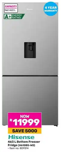 Game Hisense Bottom Freezer Fridge offer