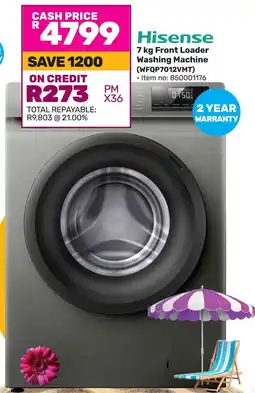 Game Hisense Front Loader Washing Machine offer