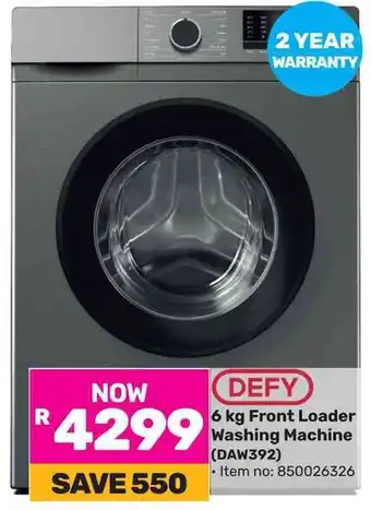 Game DEFY Front Loader Washing Machine offer